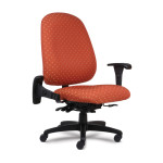 Кресло Logic Plus модели 1790 от компании 9to5 Seating оранжевого цвета