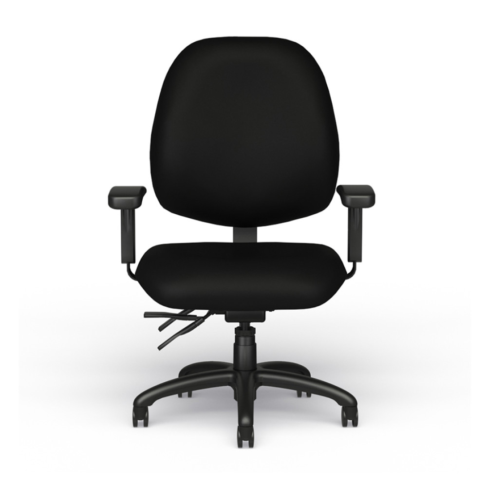 Кресло Logic модели 1725 от компании 9to5 Seating черного цвета