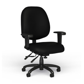 Кресло Logic модели 1725 от компании 9to5 Seating черного цвета