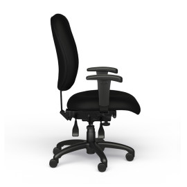 Кресло Logic модели 1725 от компании 9to5 Seating черного цвета