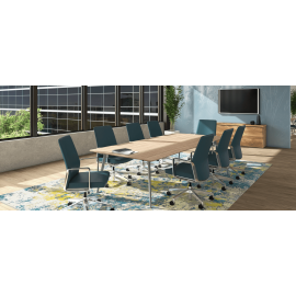 Кресло Mila модели 3760 UB от компании 9to5 Seating белого цвета