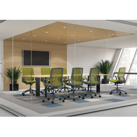 Кресло Neo модели 3160 CY30 от компании 9to5 Seating оранжевого цвета
