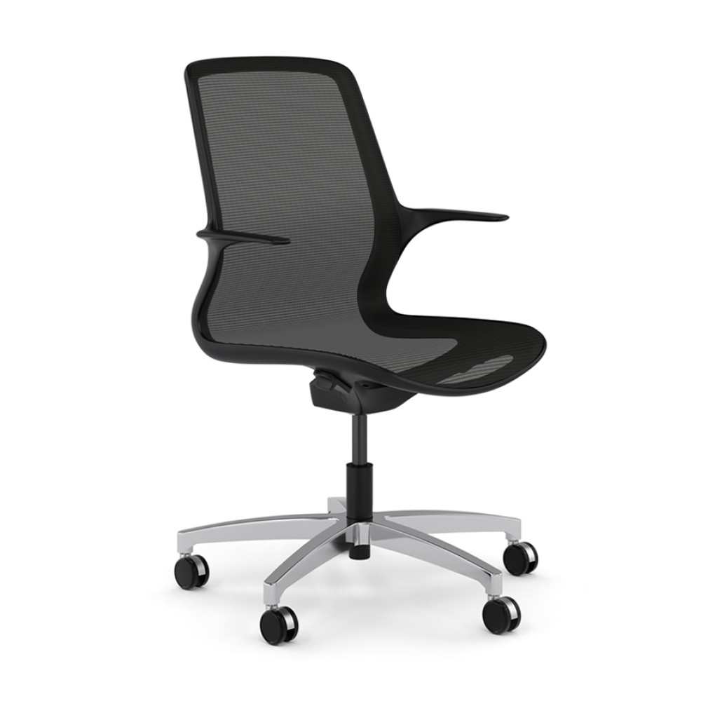 Крісло Omnia моделі 2860 від компанії 9to5 Seating чорного кольору.
