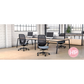 Офисное кресло Tori 3560 от 9to5 Seating синего цвета
