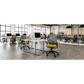 Кресло Vault модели 1460 от компании 9to5 Seating желтого цвета