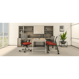 Кресло Vault модели 1460 от компании 9to5 Seating желтого цвета