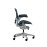 Офисное кресло Herman Miller Aeron, размер A, синее сиденье и спинка, основание из полированного алюминия с резиновыми роликами | Офисное кресло