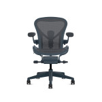 Herman Miller Aeron - Офісне крісло, розмір A, колір синій, сталева основа з гумовими колесами | Офіси