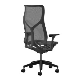 Косм - офісне крісло, на роликах, висока спинка, сірого кольору, 84503