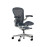 Офисное кресло Herman Miller Aeron, размер B, синее сиденье и спинка, основание из полированного алюминия с полиамидными роликами | Workspaces