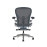 Офисное кресло Herman Miller Aeron, размер C, синее сиденье и спинка, основание из полированного алюминия с полиамидными роликами | Офисное кресло