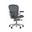 Офисное кресло Herman Miller Aeron, размер C, синее сиденье и спинка, основание из полированного алюминия с полиамидными роликами | Офисное кресло