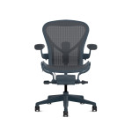 Herman Miller Aeron - Офісне крісло, розмір B, колір синій, сталева основа з поліамідними колесами | Дім та офіс