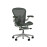Офисное кресло Herman Miller Aeron, размер B, зеленое сиденье и спинка, основание из полированного алюминия с полиамидными роликами | Для корпоративного использования
