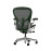 Офисное кресло Herman Miller Aeron, размер C, зеленое сиденье и спинка, основание из полированного алюминия с полиамидными роликами | Для работы за столом
