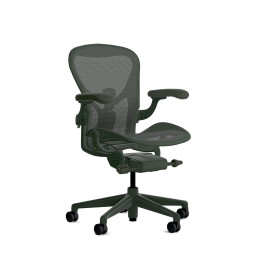 Офисное кресло Herman Miller Aeron, размер B, цвет зеленый, стальное основание с полиамидными роликами | Офисные кресла