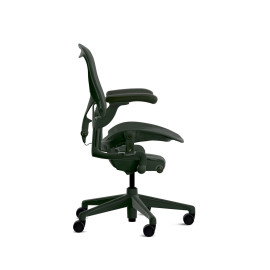 Офисное кресло Herman Miller Aeron, размер B, цвет зеленый, стальное основание с полиамидными роликами | Офисные кресла