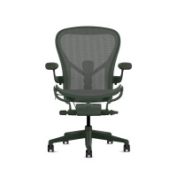 Herman Miller Aeron - Офісне крісло, розмір C, колір зелений, сталева основа з поліамідними колесами | Робоче середовище