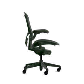 Herman Miller Aeron - Офісне крісло, розмір C, колір зелений, сталева основа з поліамідними колесами | Робоче середовище