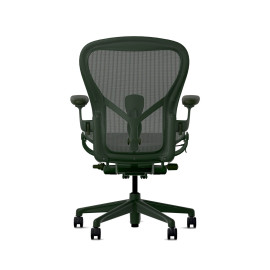 Herman Miller Aeron - Офісне крісло, розмір C, колір зелений, сталева основа з поліамідними колесами | Робоче середовище