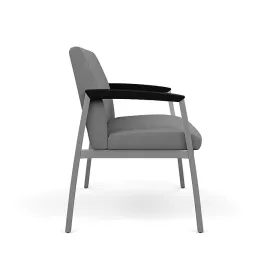 Боковое и гостевое место для сидения Kindl 42" Bariatric от SitOnIt, материал спинки и сидения - ткань серого цвета, каркас цвета серебряного металлика