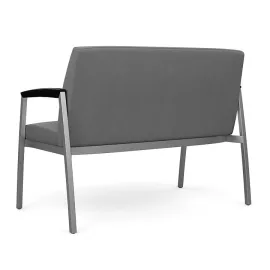 Боковое и гостевое место для сидения Kindl 42" Bariatric от SitOnIt, материал спинки и сидения - ткань серого цвета, каркас цвета серебряного металлика