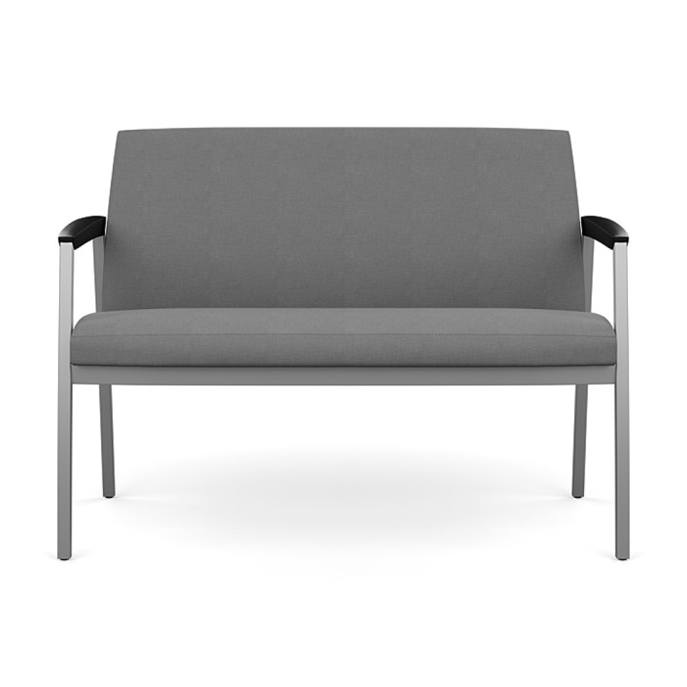 Боковое и гостевое место для сидения Kindl 42" Bariatric от SitOnIt, материал спинки и сидения - ткань серого цвета, каркас цвета серебряного металлика