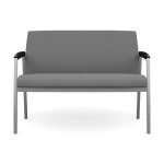 Боковое и гостевое место для сидения Kindl 42" Bariatric от SitOnIt, материал спинки и сидения - ткань серого цвета, каркас цвета серебряного металлика