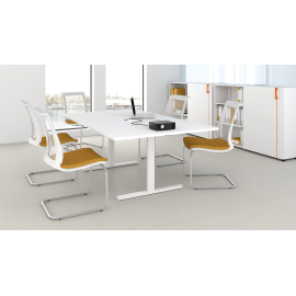 Стол для совещаний T-EASY от компании Narbutas белого цвета с размерами 240х120х75 cm