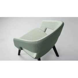 Одноместное кресло с высокой спинкой TWIST&SIT Soft от компании Narbutas светло-зеленого цвета с размерами 80х78х128 см и высотой спинки 39 см