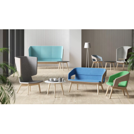 Одноместное кресло с высокой спинкой TWIST&SIT Soft от компании Narbutas светло-зеленого цвета с размерами 80х78х128 см и высотой спинки 39 см
