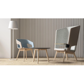 Одноместное кресло с высокой спинкой TWIST&SIT Soft от компании Narbutas светло-зеленого цвета с размерами 80х78х128 см и высотой спинки 39 см