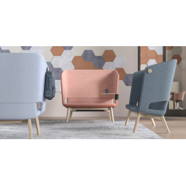 Одноместное кресло с высокой спинкой TWIST&SIT Soft от компании Narbutas светло-зеленого цвета с размерами 80х78х128 см и высотой спинки 39 см