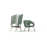 Одноместное кресло с высокой спинкой TWIST&SIT Soft от компании Narbutas светло-зеленого цвета с размерами 80х78х128 см и высотой спинки 39 см