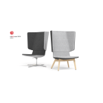 Кресло с высокой спинкой TWIST&SIT от компании Narbutas черного цвета 87х87х126-138 и высотой спинки 42-55 cm