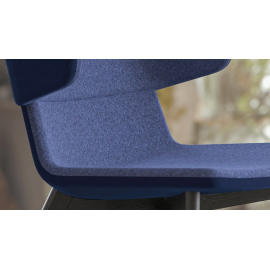 Кресло с высокой спинкой TWIST&SIT от компании Narbutas черного цвета 87х87х126-138 и высотой спинки 42-55 cm