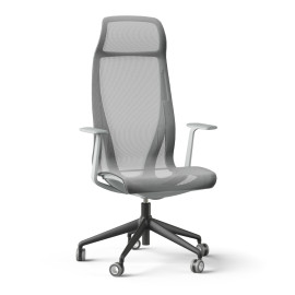 Офисное кресло D-CHAIR с подлокотниками, на колесиках, сиденье и спинка - сетка